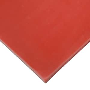 Silicone 1/16 in. x 24 in. x 12 in. Red/Orange Commercial Grade 60A Rubber Sheet