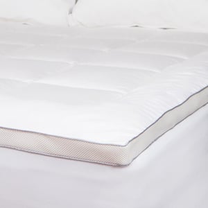 Powernap Celliant Fiber Blend Twin Mattress Pad with 1.5-inch Breathable Mesh Gusset