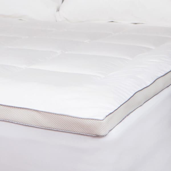 Allied Home Powernap Celliant Fiber Blend Twin XL Mattress Pad with 1.5-inch Breathable Mesh Gusset