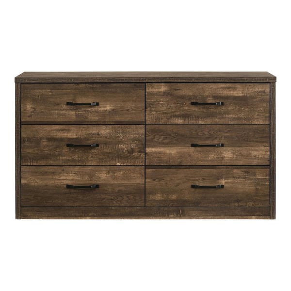 Furniture of America Jamson 6-Drawer Walnut Dresser (32.13 in. H X