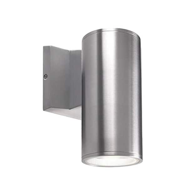 Radionic Hi Tech Oswego Silver Outdoor Integrated LED Wall Mount Sconce