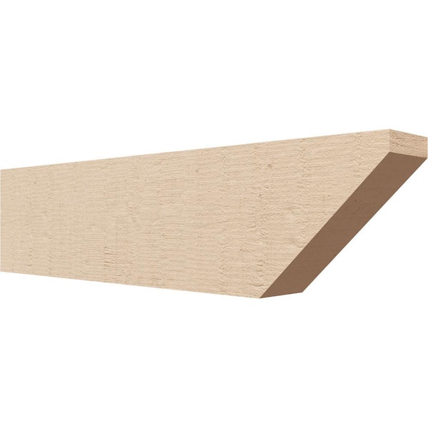 Ekena Millwork 4-in. x 8-in. x 32-in. Concord Woodgrain, Primed Tan Timberthane Polyurethane Rafter Tail Brace