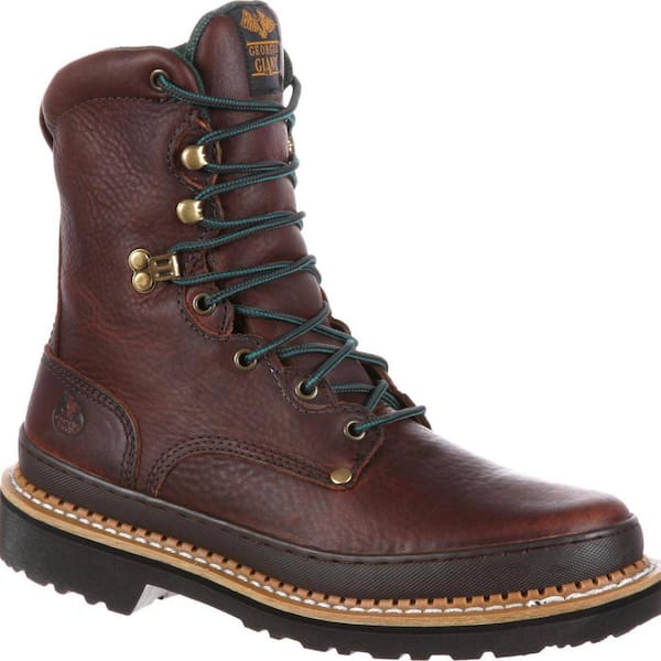 GEORGIA BOOT Men's Giant Work Boot - Soft Toe - Soggy Brown Size 11.5(W)