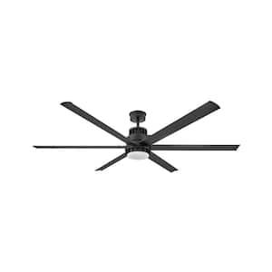 Draftsman 72.0 in. Indoor/Outdoor Integrated LED Matte Black Ceiling Fan with Remote Control