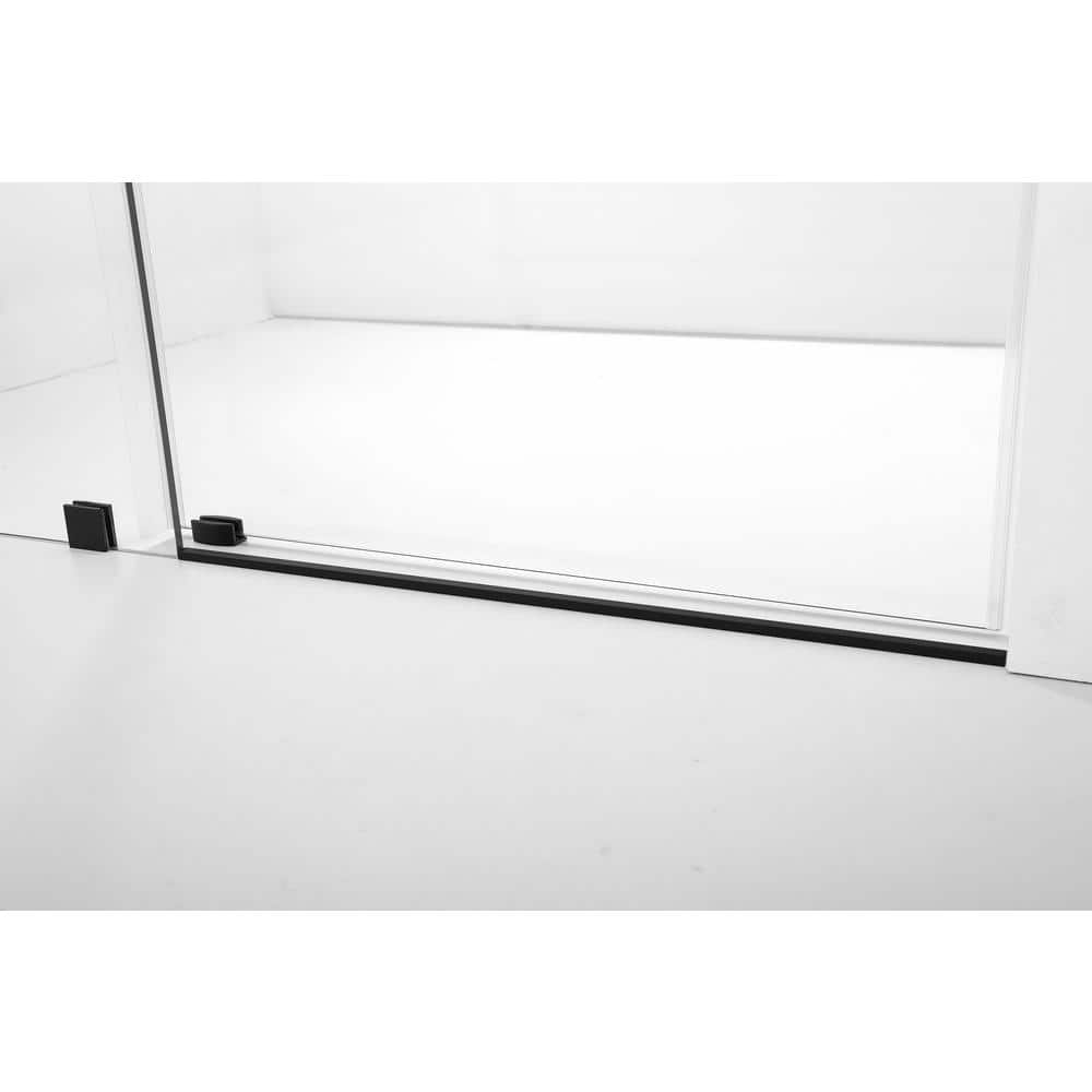 76 in. H x 60 in. W Frameless Sliding Shower Door with Clear Tempered Glass