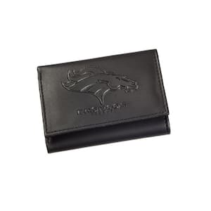 NFL Minnesota Vikings Men’s Trifold Black Wallet- Premium Laser-Engraved NFL Team Logo on Vegan/Faux Leather- Minimalist Design Includes ID Window