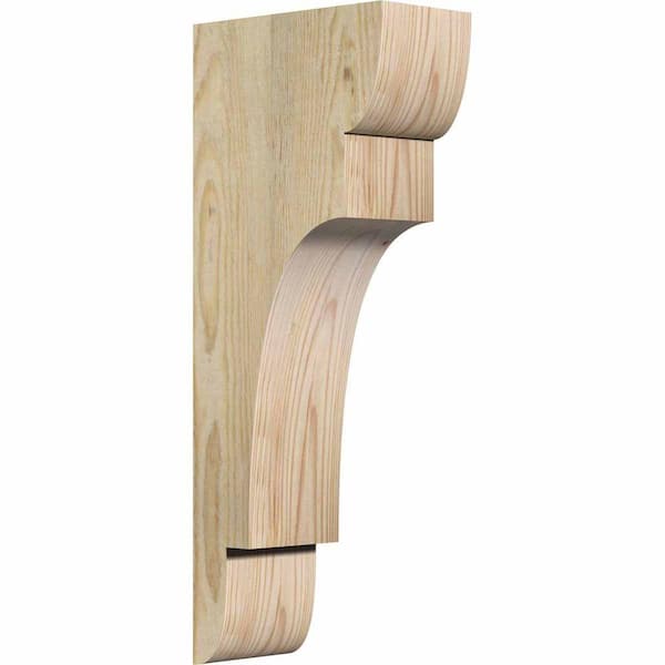 4 in. x 8 in. x 20 in. Douglas Fir New Brighton Rough Sawn Corbel
