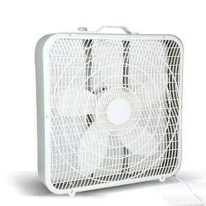 20 in. 3 Fan Speeds Table Fan in White with Adjustable Head and Aerodynamic Shaped Fan Blades