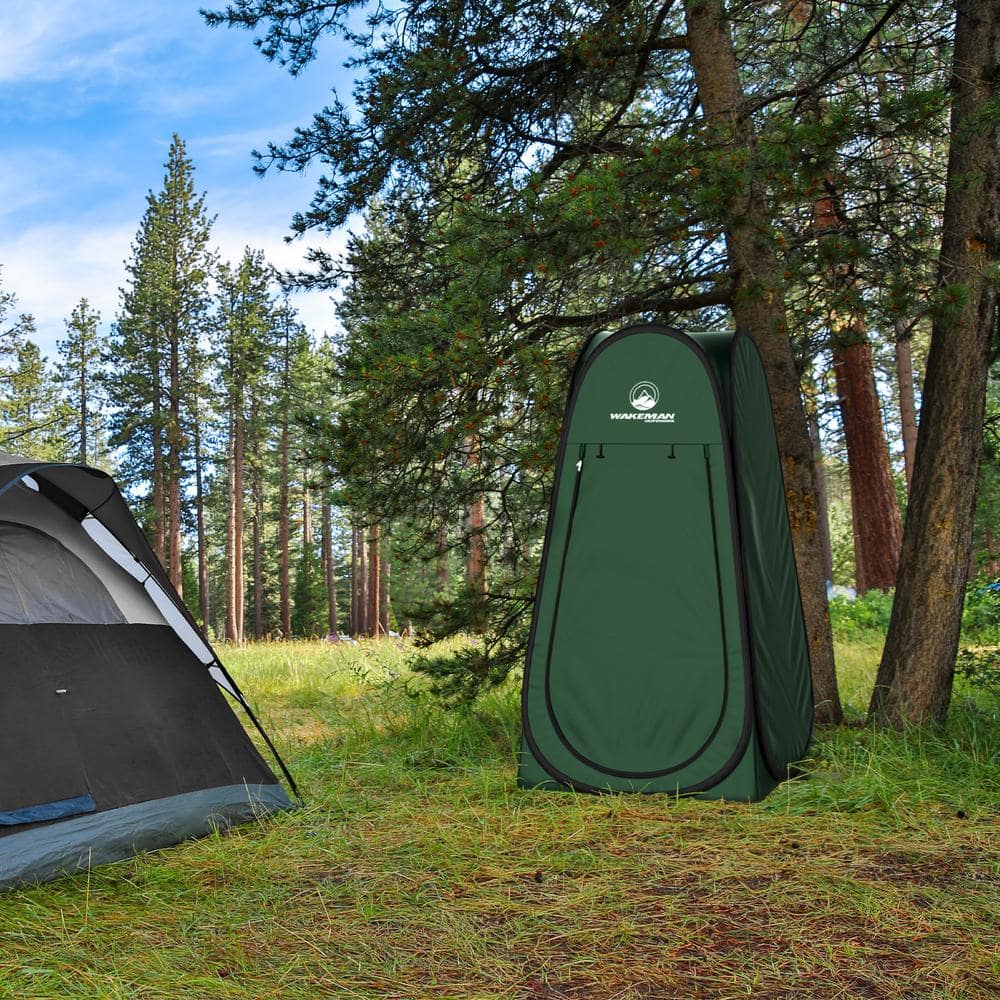 Green Pop-Up Privacy Tent with Aluminum Poles