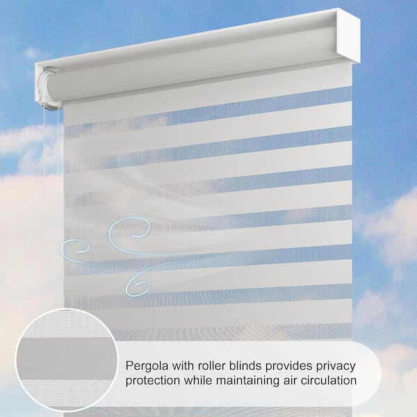 PURPLE LEAF 20 ft. Individual Adjustable Sunshade Privacy Roller