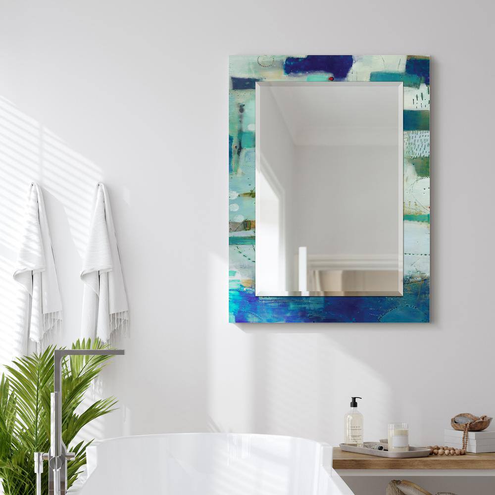 Sue Jachimiec-Inspired Frameless Beveled Glass Wall Mirror 30x40