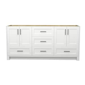 72 in. W x 22 in. D x 34 in. H Bath Vanity Cabinet without Top Bathroom Vanity Cabinet in Matte White