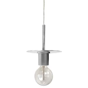 Roswell 60-Watt 1-Light Satin Chrome Bulb Pendant Light