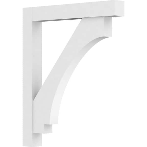 Ekena Millwork Standard Imperial 3 in. W x 30 in. H x 30 in. D Signature Urethane Polyurethane Bracket With Block Ends