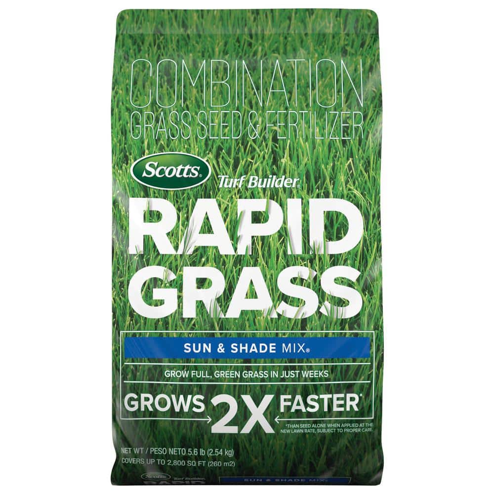 Scotts Turf Builder 5.6 lbs. Rapid Grass Sun & Shade Mix Combination ...