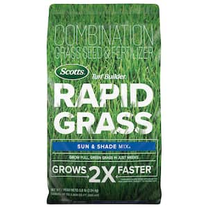 Turf Builder 5.6 lbs. Rapid Grass Sun & Shade Mix Combination Seed and Fertilizer Grows Green Grass in Just Weeks