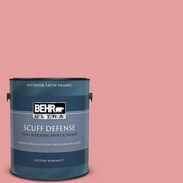 BEHR ULTRA 1 gal. #150D-4 Pale Berry Extra Durable Satin Enamel Interior Paint & Primer