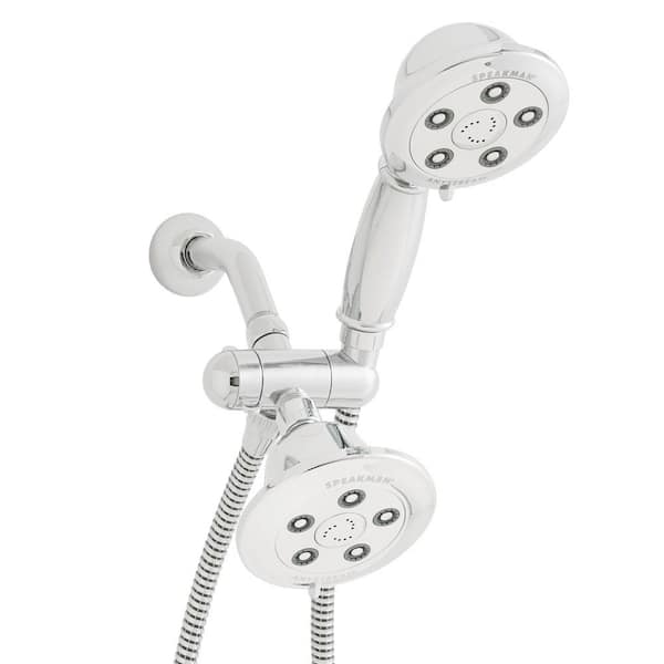 Speakman 3-spray 4.5 in. Dual Shower Head and Handheld Shower Head in Polished Chrome