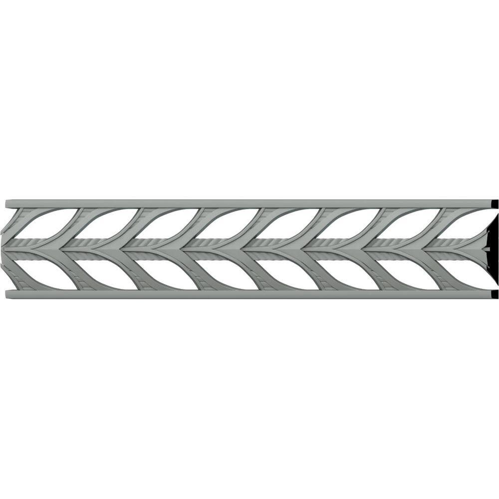 Monique 12" Primed Gray Polyurethane Pierced Panel Moulding