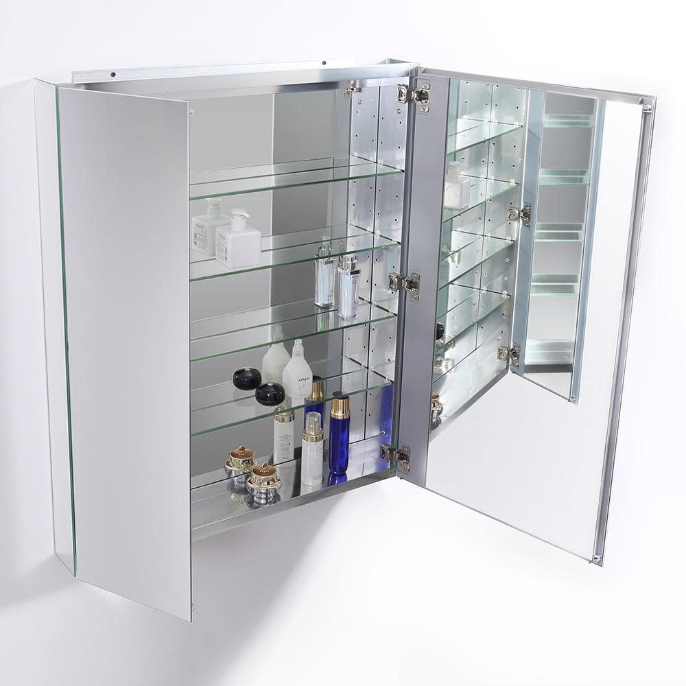 Fresca 36" Frameless Rectangular Bathroom Medicine Cabinet with Mirrors
