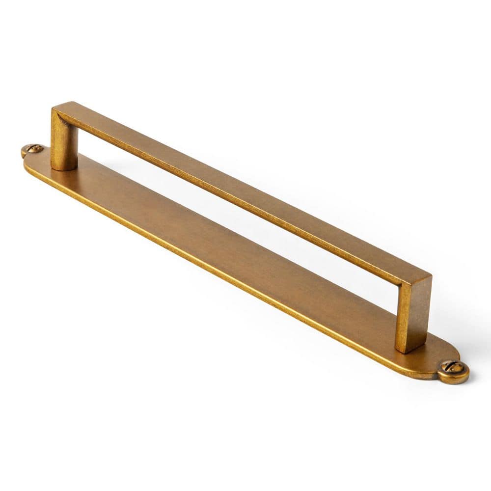 2-Pack 7-9/16 in. (192 mm) Antique Brass Zinc Alloy Cabinet Pull with Curved-End Elongated Backplate Drawer Bar Pull price history on PriceWatchPro
