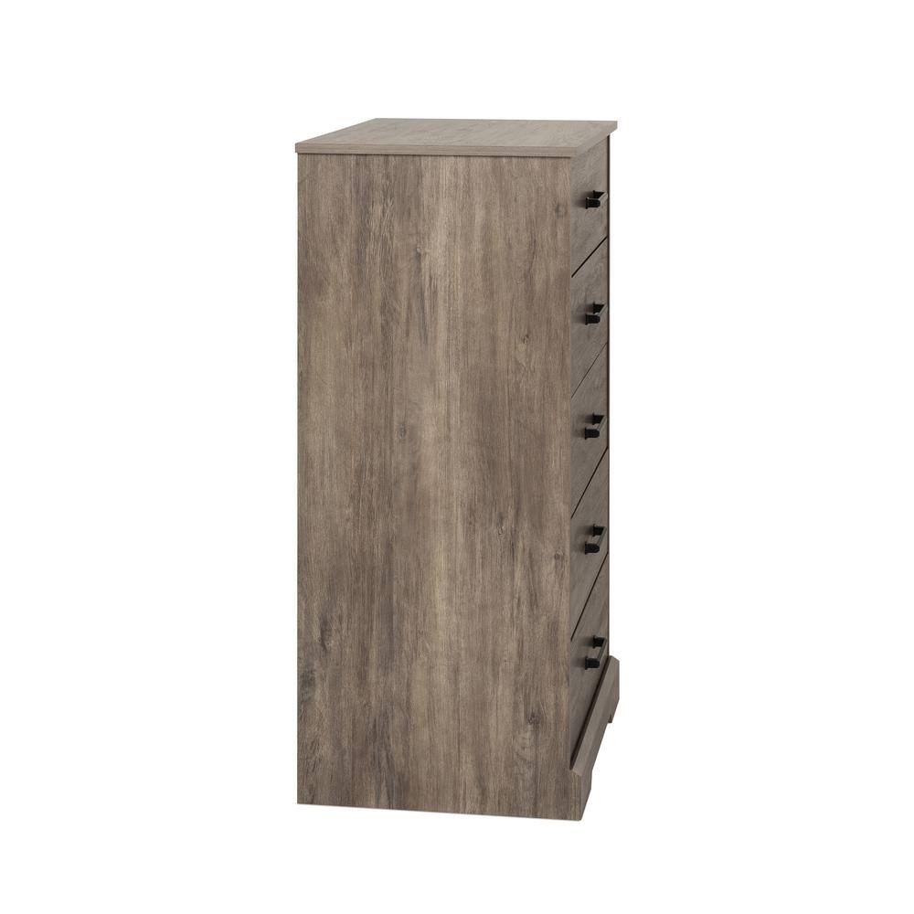 Rustic Brown Farmhouse 5-Drawer Vertical Dresser