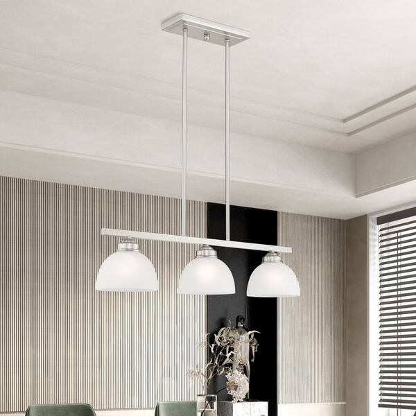 Livex Lighting Somerset Brushed Nickel Transitional Kitchen Island Light Livex Lighting Somerset Brushed Nickel Transitional Kitchen Island Light