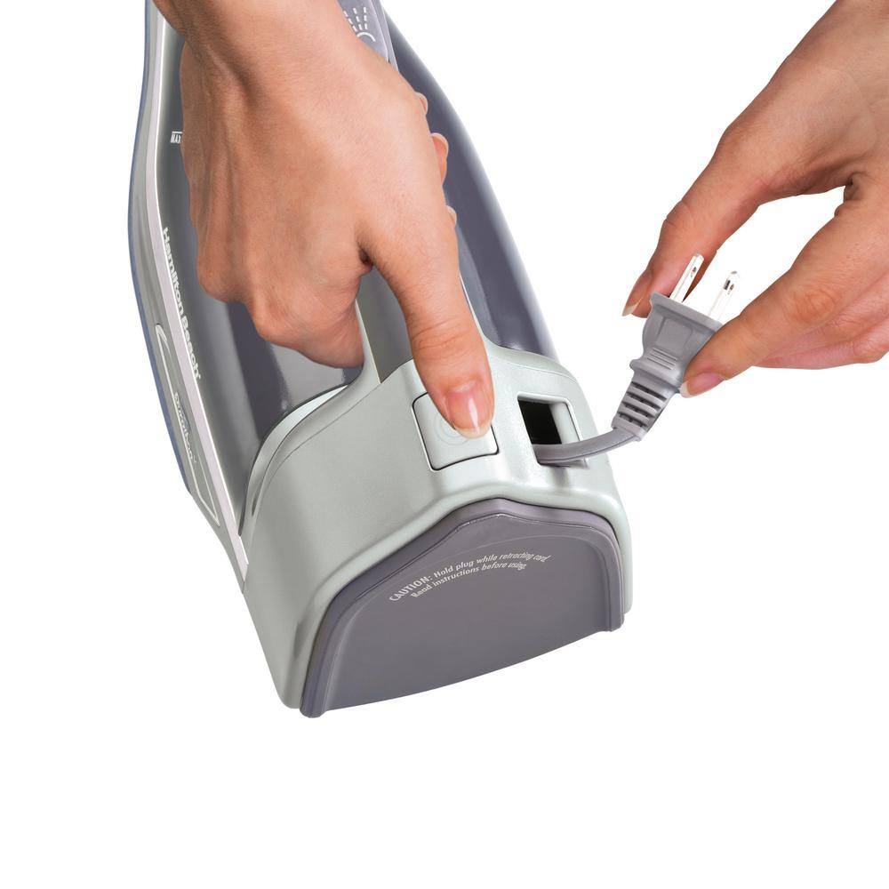 Hamilton Beach Gray Durathon Nonstick Soleplate Steam Iron