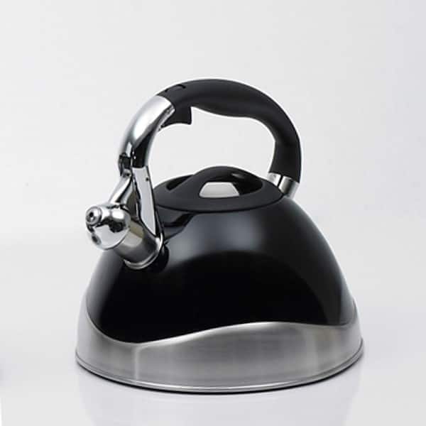 Crescendo 12.4-Cup Stovetop Tea Kettle in Black