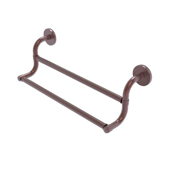 Allied Brass Remi Collection 24 in. Wall Mounted Double Towel Bar in Antique Copper