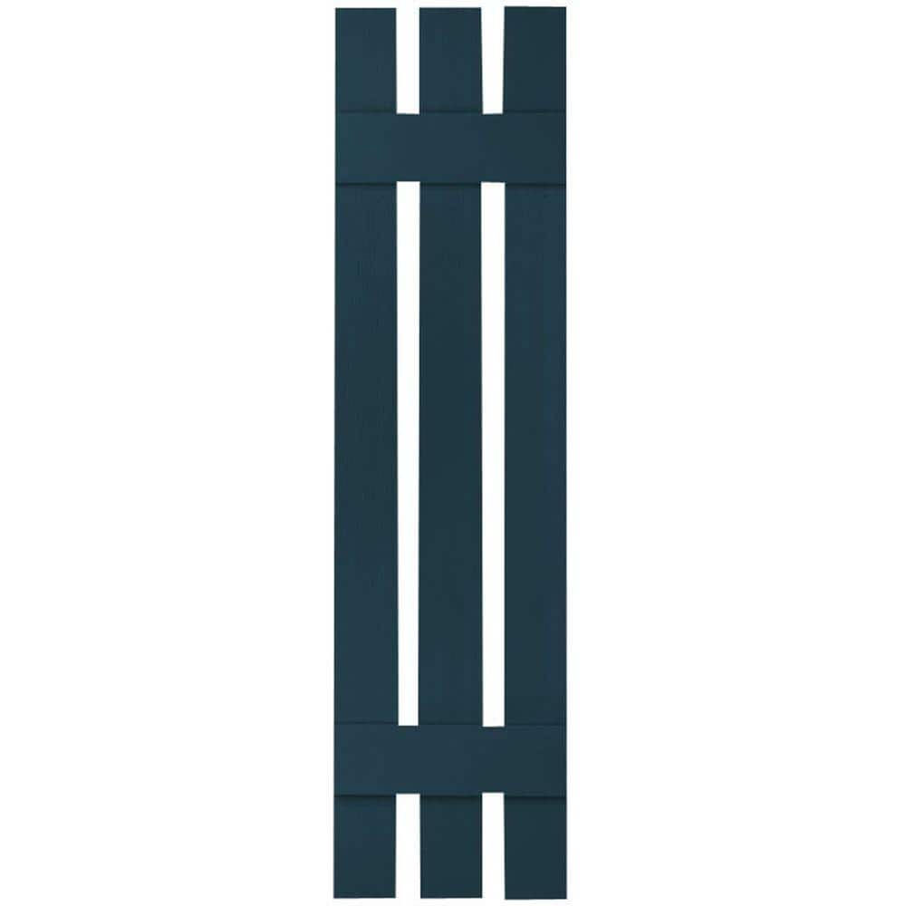 12 in. x 26 in. Lifetime Vinyl Custom Three Board Spaced Board and Batten Shutters Pair Midnight Blue price history on PriceWatchPro