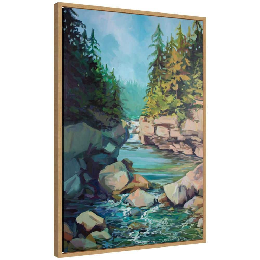 "Sylvie ""Rocky Rapids"" by Rachel Christopoulos Landscape Framed Art Print 33 in. x 23 in." price history on PriceWatchPro