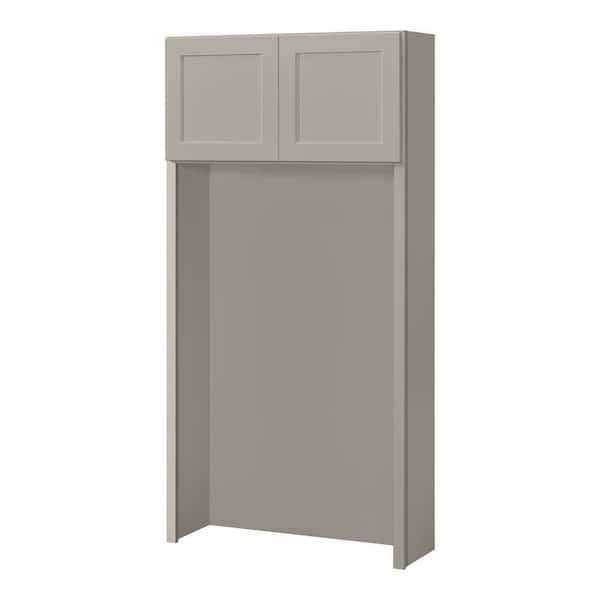 Hampton Bay Avondale 36 in. W x 72 in. H x 12 in. D Ready To Assemble Plywood Shaker Hall Tree Opening Cabinet in Dove Gray