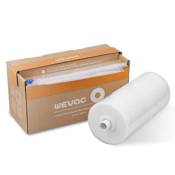 11 in. x 150 ft. 1-Rolls Plastic Food Vacuum Seal Roll Keeper with Cutter, Ideal Vacuum Sealer Bags