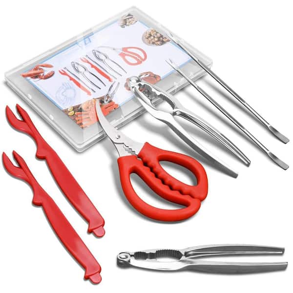 Stainless Steel Seafood Tool Set for Crab Legs, Lobster, and Other Shellfish (8-Pack)