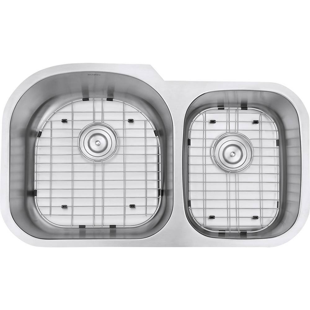 Ruvati 34-Inch Stainless Steel Double Bowl Undermount Kitchen Sink