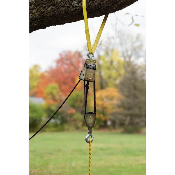 TUF-TUG Rope Hoist Block and Tackle, 700 lbs. Pull Capacity, 4:1
