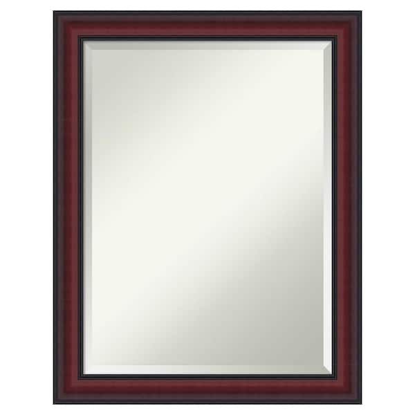 Dalat Cherry 21.75 in. x 27.75 in. Beveled Traditional Rectangle Framed Wall Mirror