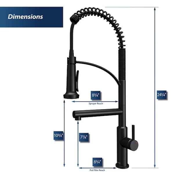 Karran Adlington Single Handle Pull-Down Sprayer Kitchen Faucet in