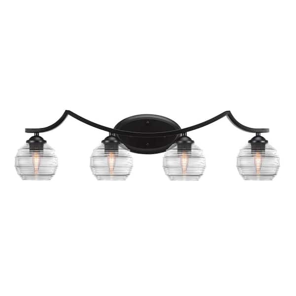 Unbranded Cleveland 8 in. 1-Light Matte Black Vanity Light