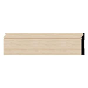 WM163 0.56 in. D x 5.25 in. W x 96 in. L Wood White Oak Baseboard Moulding