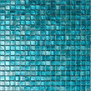 Skosh Pine Green 4 in. x 5 in. Glossy Glass Mosaic Uniform square Wall and Floor Sample Tile