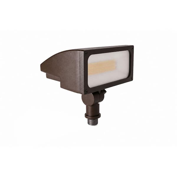 CE 2000 and 3500 Lumens Bronze Hardwired Integrated LED Outdoor Landscape Flood Light with 3 CCT 1 Pack