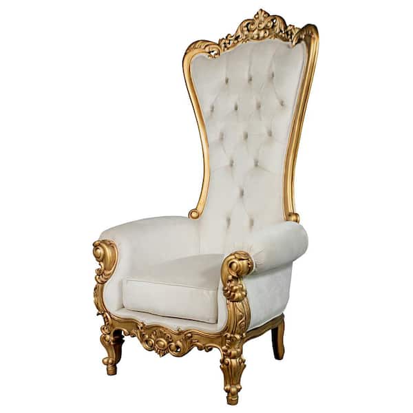 chocola kathedraal Plaats Design Toscano Contessa Stylish Baroque Gold Hardwood Baroque Throne  Wingback Chair AF51553 - The Home Depot