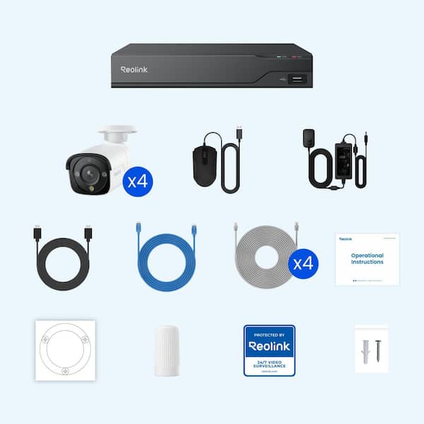 REOLINK 4K+ 8-Channel 12MP PoE 2TB NVR Security Camera System with