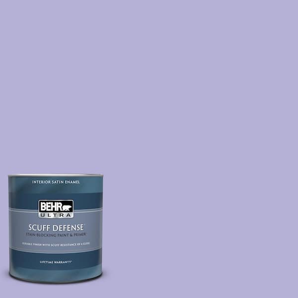 BEHR ULTRA 1 qt. #630B-4 Freesia Purple Extra Durable Satin Enamel Interior Paint & Primer