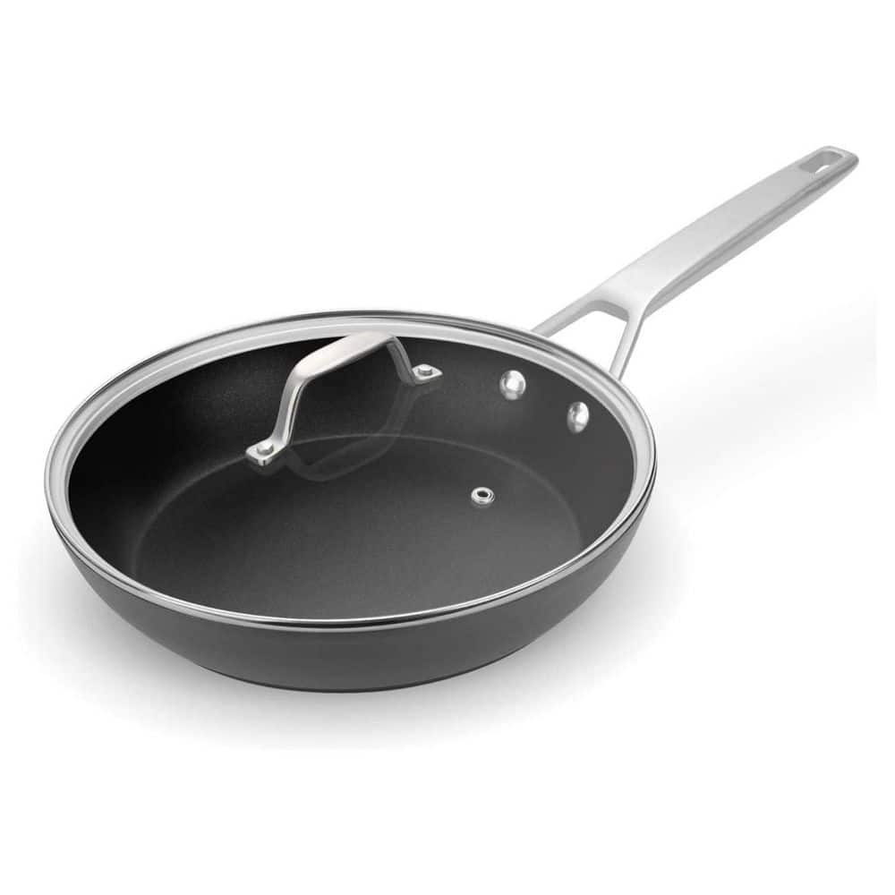 12-Piece Titanium Ceramic Nonstick Frying Pan Set Gray Stainless Steel Non-Toxic Dishwasher Safe Oven Safe Skillet price history on PriceWatchPro