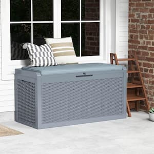 Outdoor Patio Wicker Furniture Cushion Storage Bin Deck Box