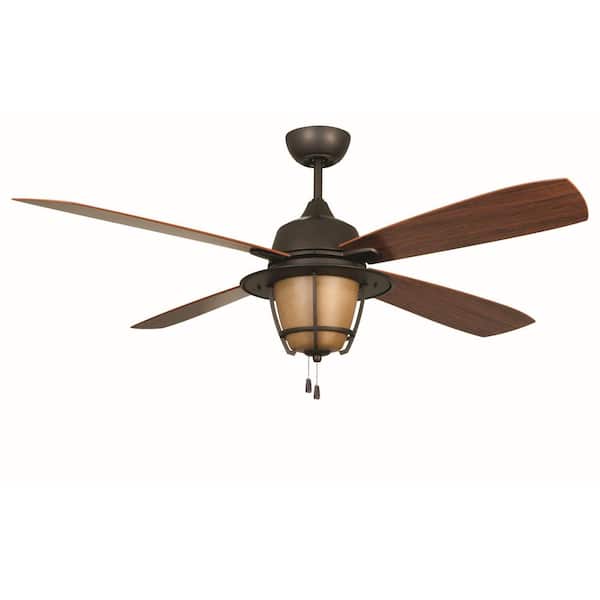 CRAFTMADE Morrow Bay 56 in. Indoor/Outdoor Espresso Heavy-Duty 3-Speed Reversible Motor Dual Mount Ceiling Fan with Light Kit