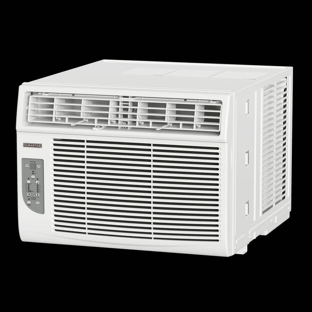 Durastar 8,000 BTU White Window Air Conditioner with Heater and Remote